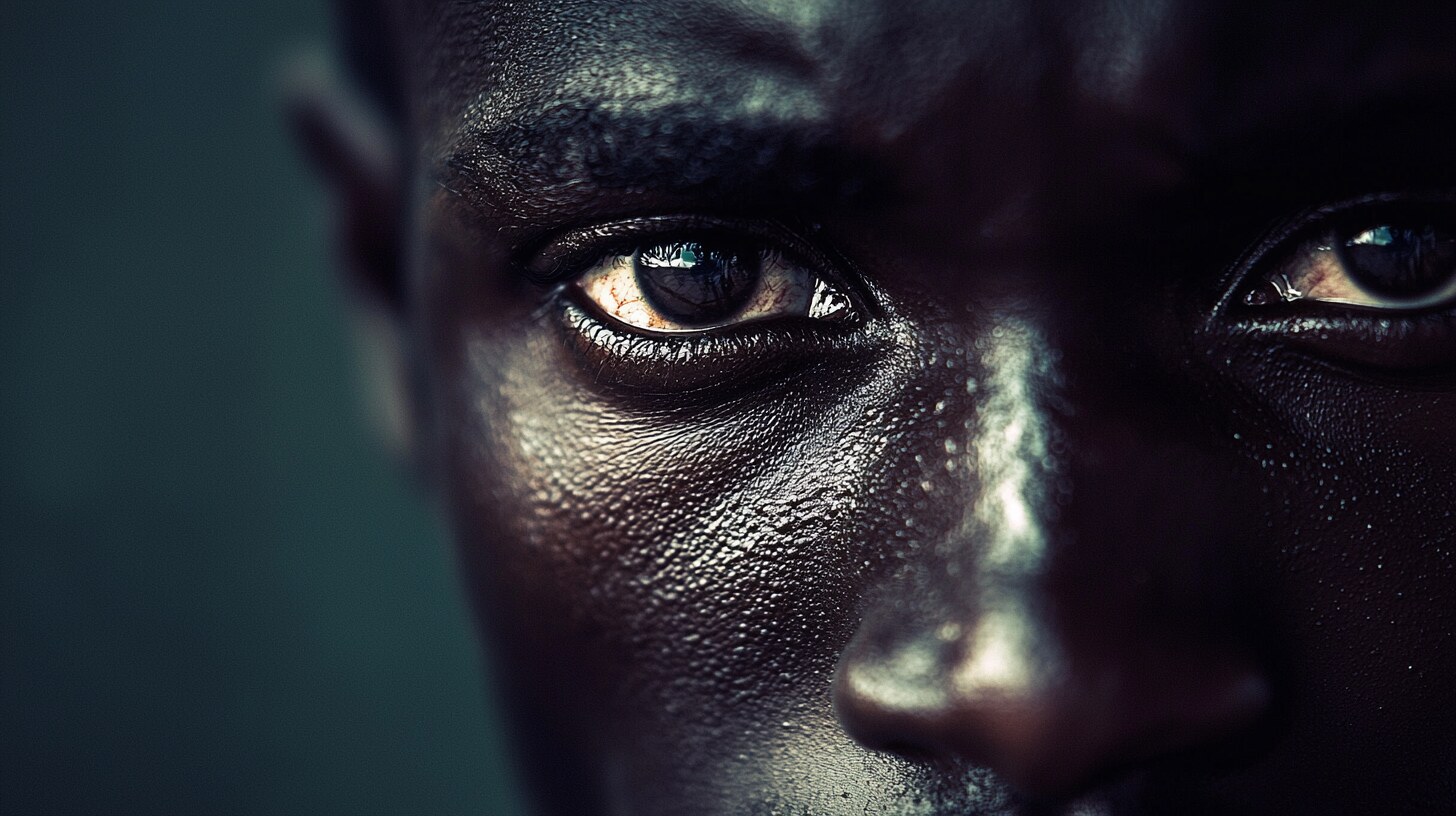 Close portrait focused on a person's eyes